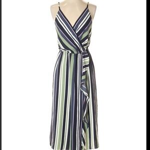 Ann Taylor | Loft Striped Midi Dress
